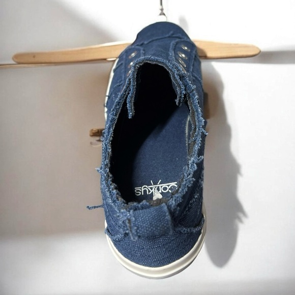 🌻Corkys Blue Denim Babalu Slip On Laceless Sneakers Size 7 - Picture 8 of 10